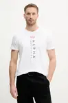 Bavlněné tričko Alpha Industries R Print T bílá barva, s potiskem, 136509
