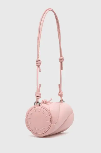 Kožená kabelka Fiorucci Baby Pink Leather Mini Mella Bag