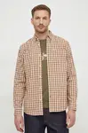 Bavlněná košile Pepe Jeans PAXTON béžová barva, regular, s límečkem button-down, PM308282