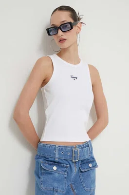Top Tommy Jeans dámský, bílá barva, DW0DW17838