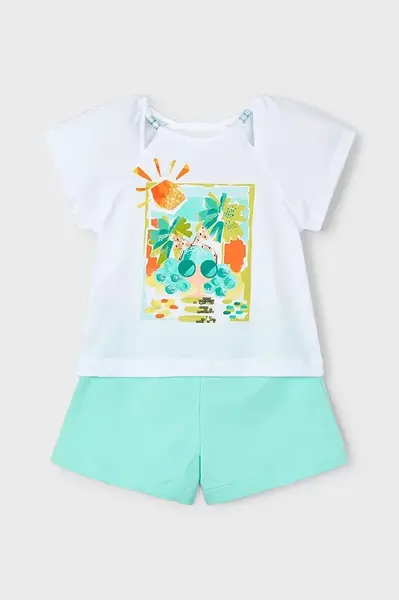 Dětská bavlněná souprava Mayoral tyrkysová barva, 3213