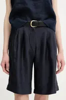 Šortky s příměsí lnu La Petite Française SAVOUREUX