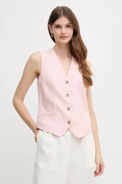 Lněná vesta United Colors of Benetton