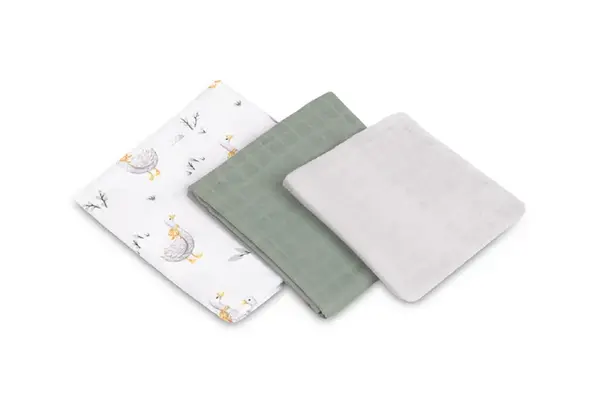 Mušelínové plienky 3 ks - sada rôznych veľkostí - Husičky