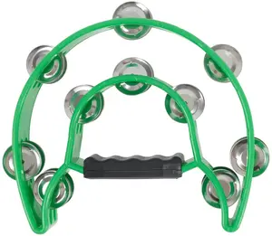 Cega Double Row Tambourine Green