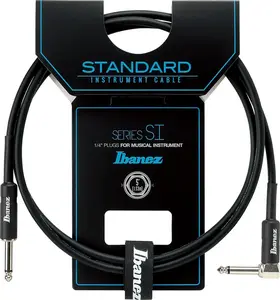 Ibanez Instrument Cable 1,52m Black Straight & Right Angled Plugs
