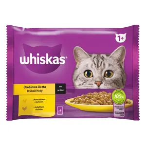 Whiskas výber krmiva pre mačky v omáčke v kapsičkách - kuracie, morčacie 4 x 85 g