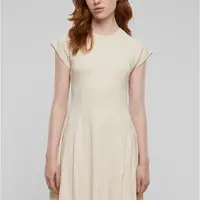 Women's Skater Rib dress - beige