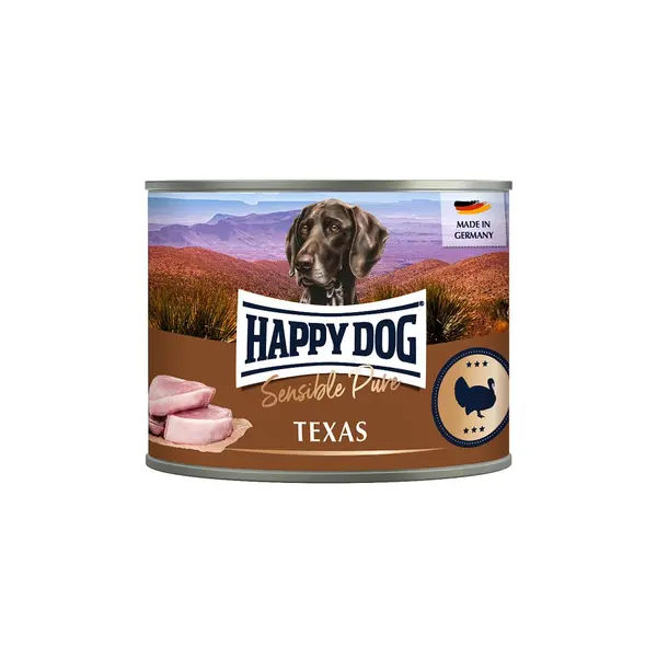 Happy Dog Sensible Pure Texas - konzerva, krůtí maso 24 x 200 g