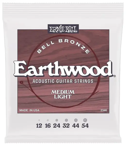Ernie Ball Medium Light Earthwood Bell Bronze Acoustic 12-54