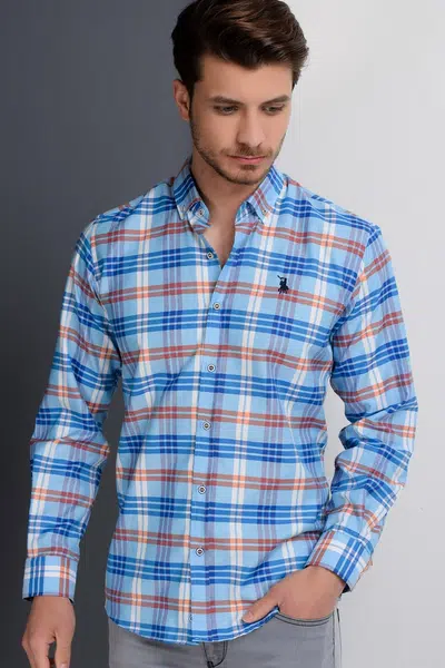 G663 DEWBERRY MEN'S SHIRT-TURQUOISE