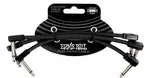 Ernie Ball Flex Patch Cable 6" Black 3-Pack