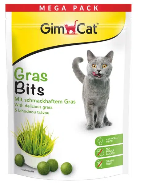 GimCat Gras Bits maškrty - sušená tráva 425 g
