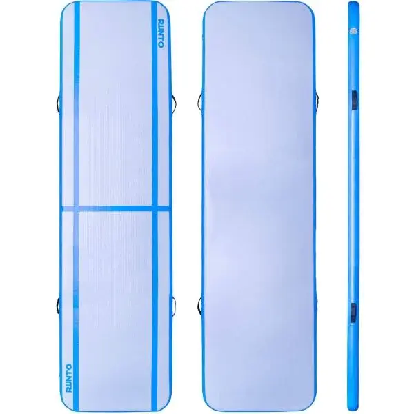 Runto GODORO 400 Nafukovací sportovní žíněnka s elektrickou pumpou, bílá, velikost