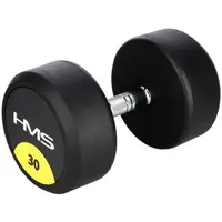 HMS HG PRO 30KG Pogumovaná jednoruční činka, černá, velikost 30 KG