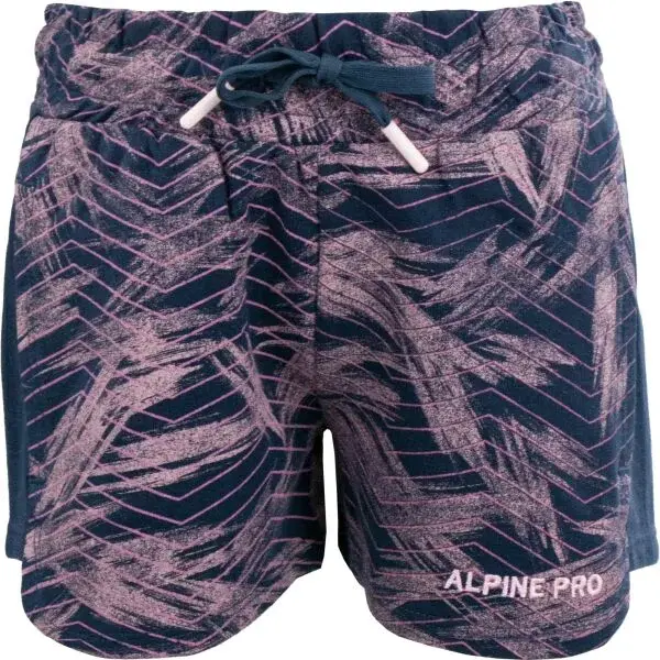 ALPINE PRO LEVO Dívčí šortky, tmavě modrá, velikost 116-122