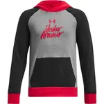 Under Armour RIVAL FLEECE SCRIPT CB HD Chlapecká mikina, černá, velikost M