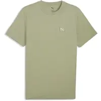 Puma ESSENTIALS ELEVATED TEE Pánské triko, khaki, velikost