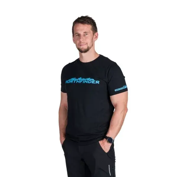 Northfinder FERDINAND Pánské outdoorové triko, černá, velikost