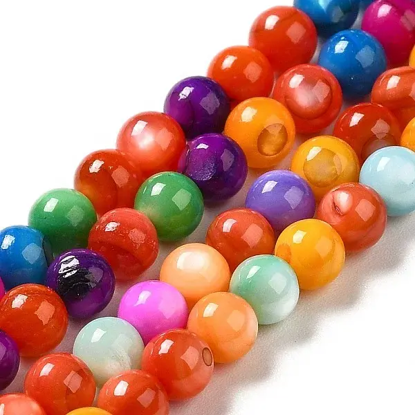 Dyed Natural Freshwater Shell Beads Strands