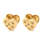 PVD Vacuum Plating 304 Stainless Steel Clear Cubic Zirconia Hoop Earrings for Women