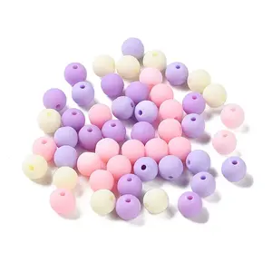 Rubberized Style Imitated Silicone Acrylic Beads