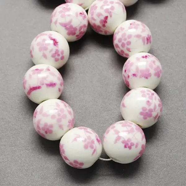 Handmade Printed Porcelain Beads