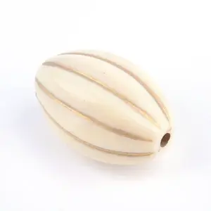 Oval Plating Acrylic Beads