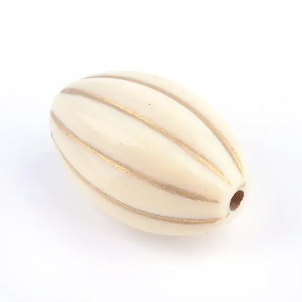 Oval Plating Acrylic Beads