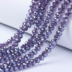 Electroplate Glass Beads Strands