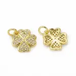 Brass Micro Pave Cubic Zirconia Charms