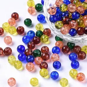 Baking Painted Crackle Glass Beads