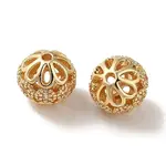 Rack Plating Brass Pave Cubic Zirconia Beads