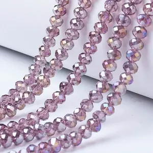 Electroplate Glass Beads Strands