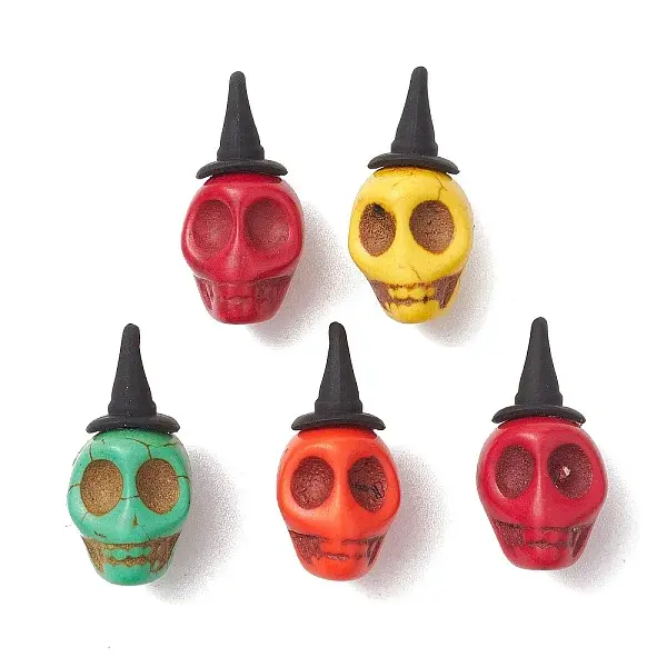 Halloween Theme Dyed Synthetic Turquoise Pendants