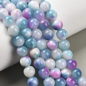 Natural Dyed Persian Jade Gemstone Bead Strands