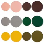 144Pcs 12 Styles Spray Painted Natural Wood Beads