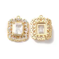 Brass with Clear Glass Pendants