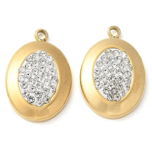 Polymer Clay Rhinestone Pendants