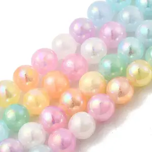 Plating Natural Selenite Beads Strands