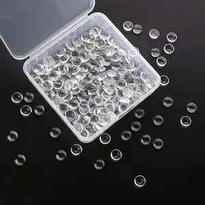200Pcs Transparent Glass Cabochons