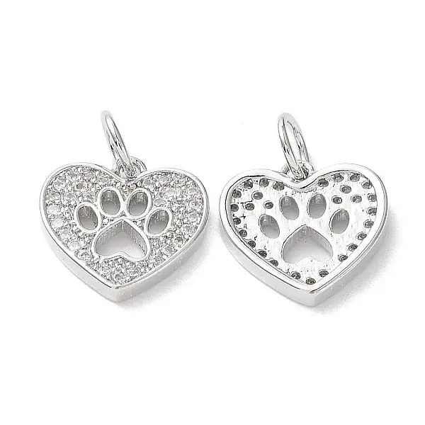 Brass Micro Pave Cubic Zirconia Pendants