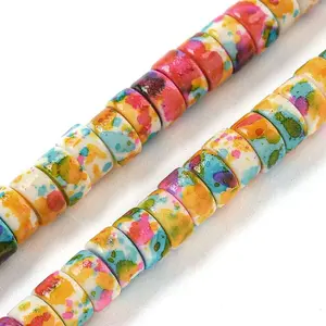 Baking Paint Synthetic Turquoise Beads Strands