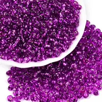 6/0 Baking Paint Transparent Fringe Glass Seed Beads