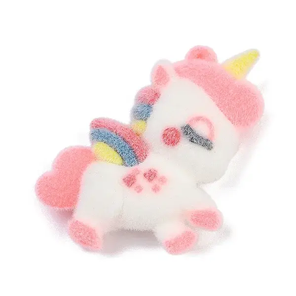 Flocky Resin Pendants