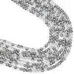 8 Strands Transperant Electroplate Glass Beads Strands