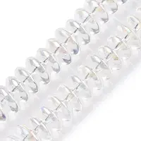 Transparent Electroplate Glass Beads Strands