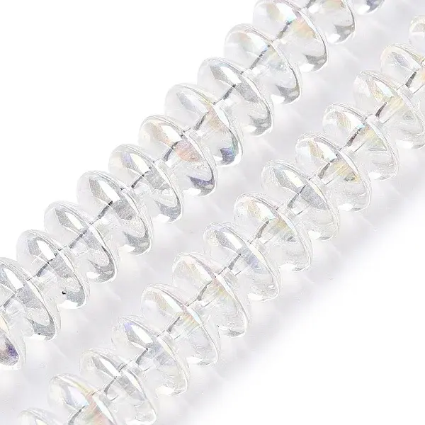 Transparent Electroplate Glass Beads Strands