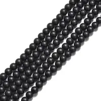 Synthetic Black Stone Beads Strands