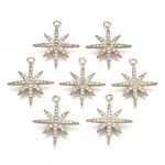 Brass Micro Pave Cubic Zirconia Pendants